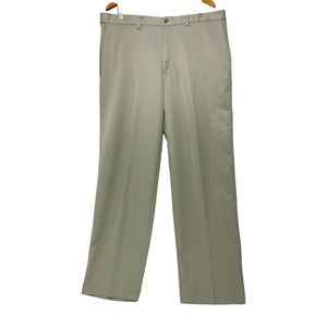 Mens Haggar Dress Pants 38x32 Expandable Waistband